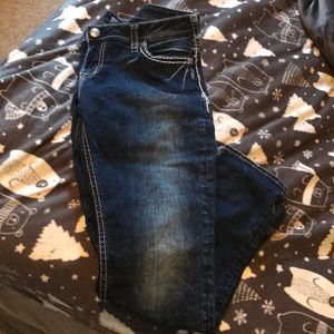 Silver aiko flap skinny jeans